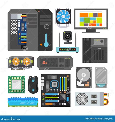 Print stock vector. Illustration of motherboard, modem - 64780389