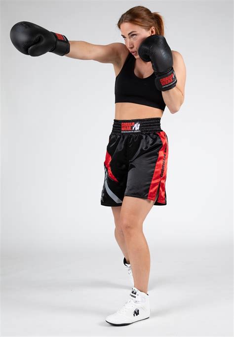 Hornell Boxing Shorts - Black/Red Gorilla Wear