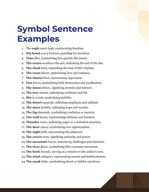 Symbol Sentence - 99+ Examples, PDF, Tips