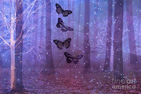 Butterflies Purple Woodlands Fairy Lights - Sparkling Purple Butterfly Nature Wall Decor ...