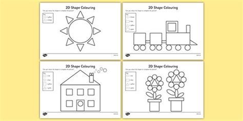 2d Shapes Colouring Worksheet | Coloring Worksheets