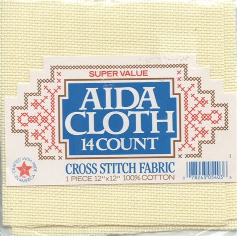 Ivory Aida Cloth 14 Count Cross Stitch Fabric 1pc