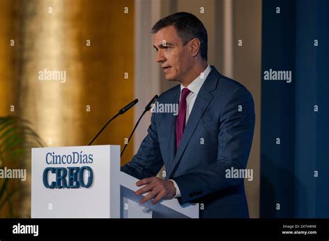 Spain's Prime Minister Pedro Sanchez, make speeches at the economic forum on social ...