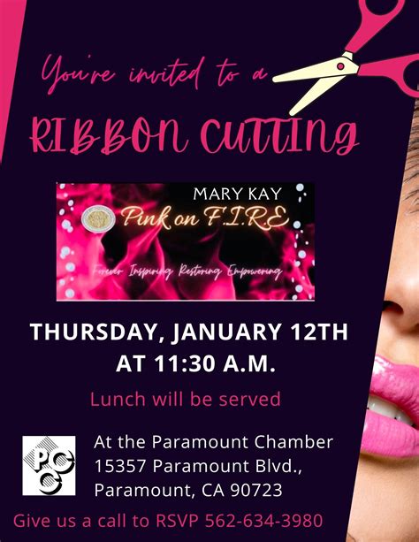 Ribbon Cutting for Mary Kay (Pink on F.I.R.E.) - Paramount Chamber