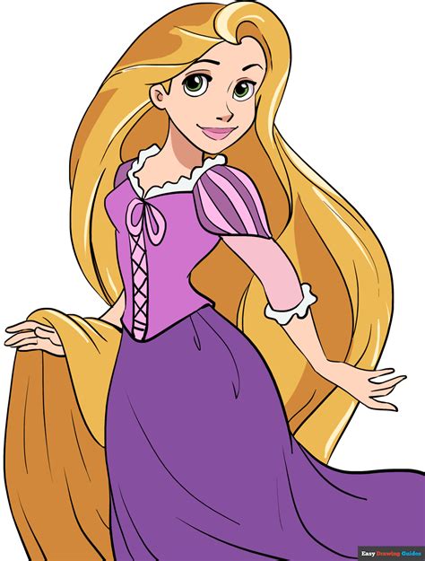 How to Draw Rapunzel from Tangled - Really Easy Drawing Tutorial