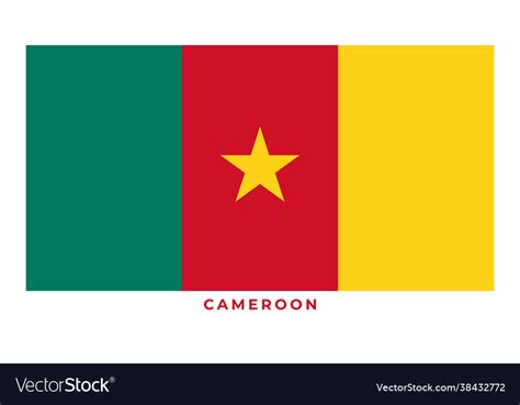 National flag cameroon Royalty Free Vector Image