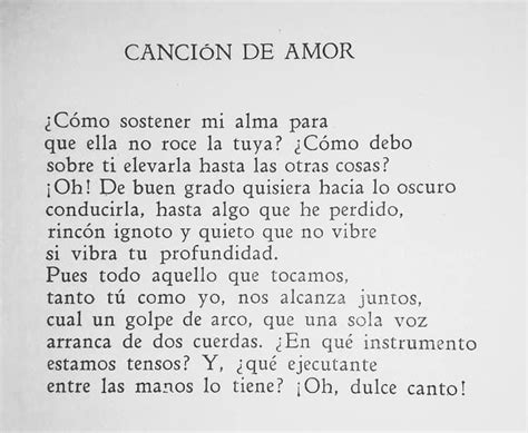 Recopilación de textos fotografiados. «Canción de amor». Rainer Maria ...