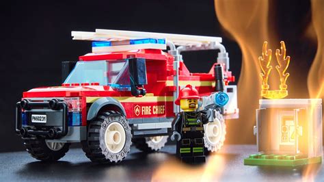 LEGO City Fire Chief Response Truck 60231 Stop Motion Review - YouTube