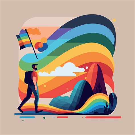 man lgbt pride day and month with rainbow colors 22605512 Vector Art at ...