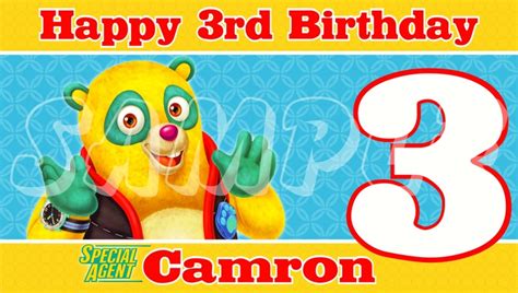 Special Agent Oso Happy Birthday Banner Birthday Banner - Etsy