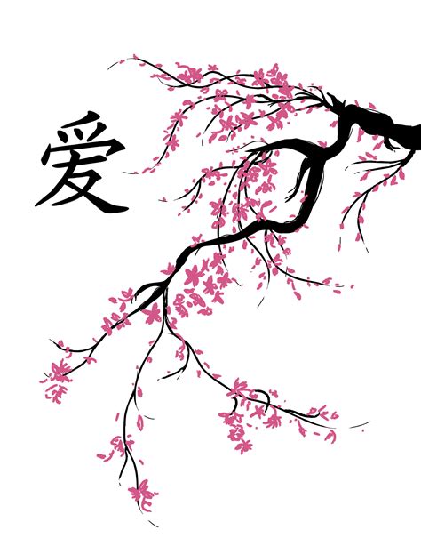 Cherry Blossom Branch Drawing - ClipArt Best