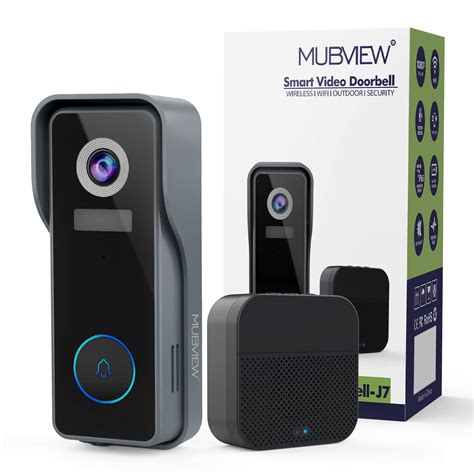 Wireless Doorbell Camera with Chime, MUBVIEW WiFi Video Doorbell Camera with Motion Detector ...