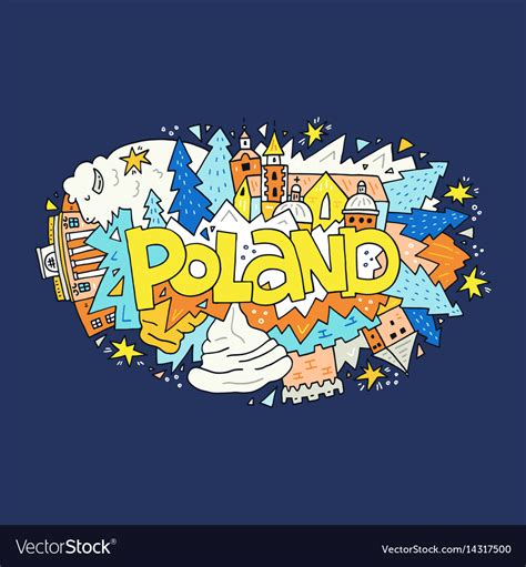 Poland symbols Royalty Free Vector Image - VectorStock