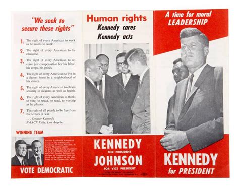 12 Campaign Pamphlets "A Time for Moral Leadership/Kennedy for ...