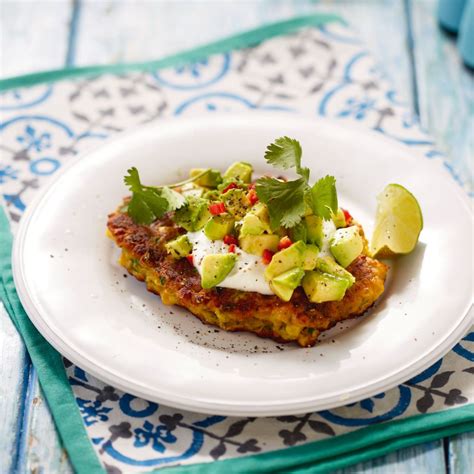 Sweetcorn Fritters with Yogurt, Avocado and Chilli | Drinks Recipes | Woman & Home