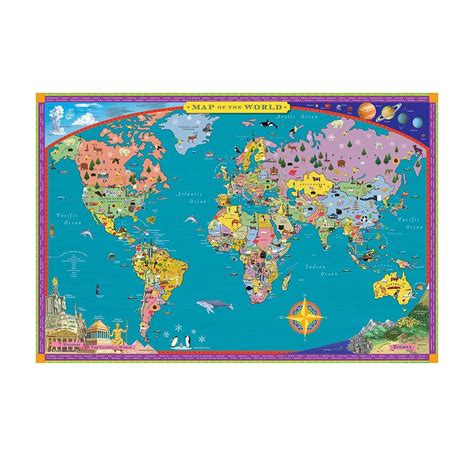Children S World Map Daycare Decor Classroom Decor Pl - vrogue.co