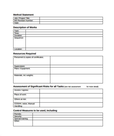 14+ Method Statement Templates | Download Free Formats in Word & PDF ...