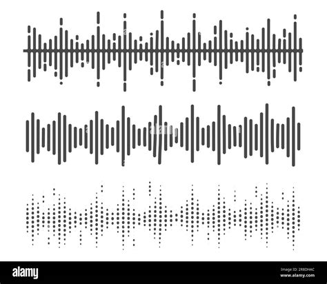 Sound wave of music voice and radio. Frequency waveform line. Abstract graphic equalizer ...