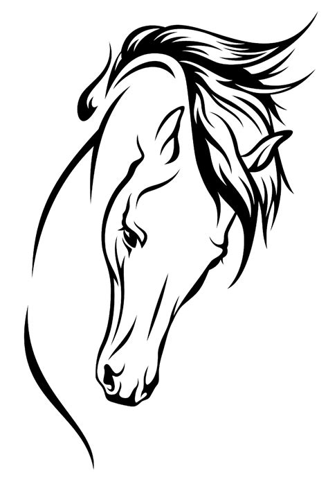 Arabian horse Drawing Silhouette Clip art - horsehead png download - 1022*1500 - Free ...