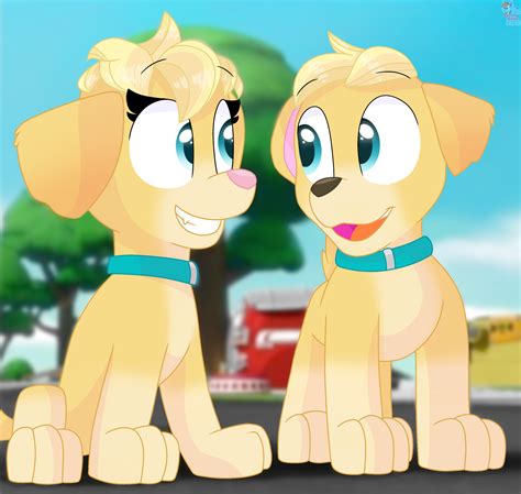 Mighty Twins Paw Patrol Tuck and Ella by RainbowEeveeDE on Newgrounds