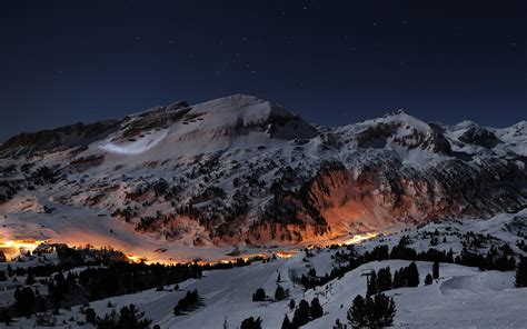 4K, Mountains, Switzerland, Scenery, Sky, Stars, Alps, Night, HD ...