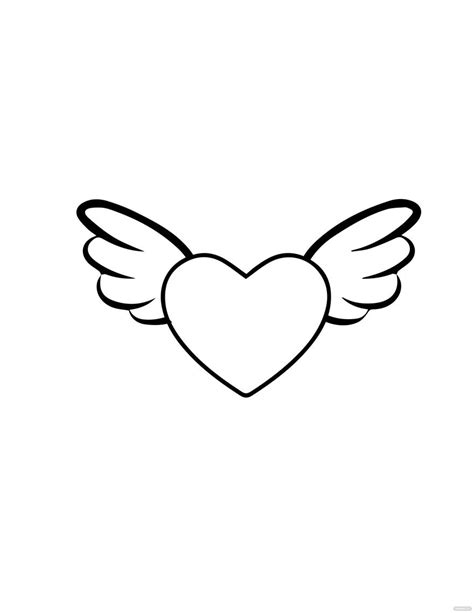 Simple Heart With Wings Svg - vrogue.co