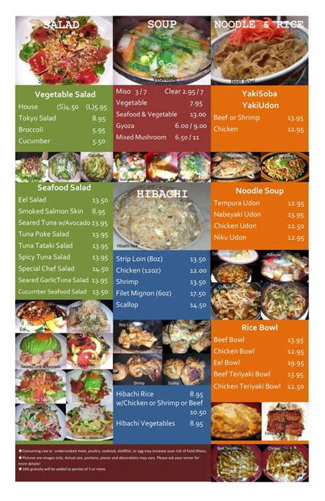 Menus - LITTLE TOKYO CAUSEWAY METAIRIE