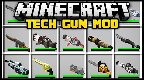 Minecraft TECH GUN MOD (Mod Showcase) - YouTube