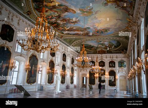 Inside Kaiserliche Hofburg Imperial Palace, seen from Rennweg, Innsbruck, Inn Valley, Tyrol ...