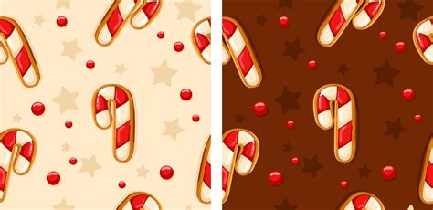 Gingerbread Pattern. Snowy background. gingerbread set. 30201404 Vector ...