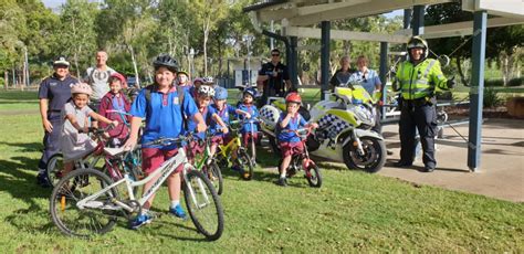 Police join 'Ride Safely to School' Day, Taigum - Brisbane North