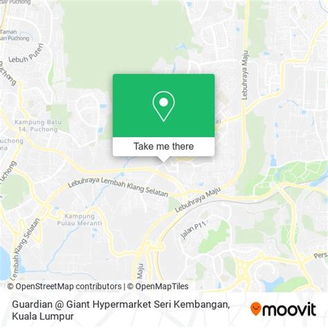 How to get to Guardian @ Giant Hypermarket Seri Kembangan in Puchong by bus or MRT & LRT?