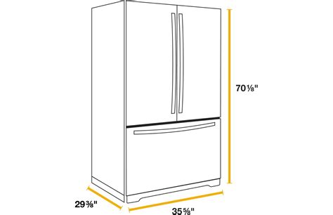 Refrigerator Sizes Dimensions Chart