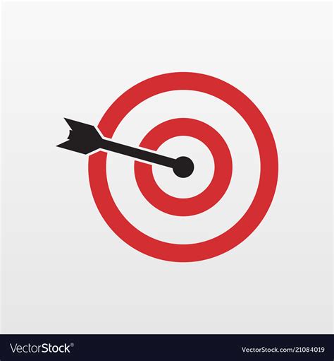 Red target icon isolated modern simple flat conce Vector Image