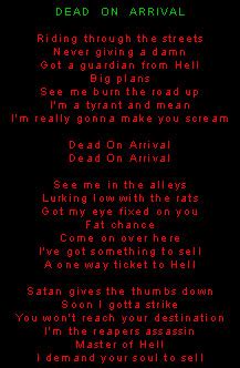 Venom Lyrics Page ~ VARIOUS TRACKS (1980 to 1986)