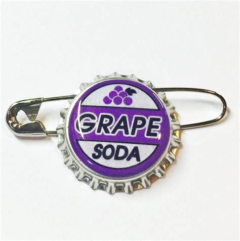 Replica Ellie Badge Grape Soda Pin Bottlecap Up