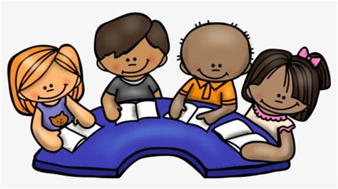 Reading Clip Art Kindergarten - Small Group Reading Clipart, HD Png Download , Transparent Png ...