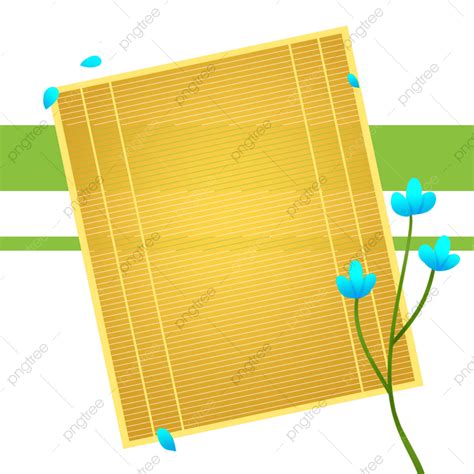 Straws PNG Transparent, Straw Mat Border, Blue Flower, Cartoon Border, Plant Decoration PNG ...