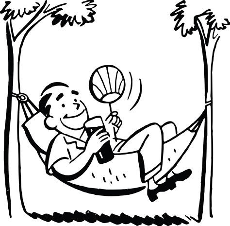 Hammock Clipart Black And White