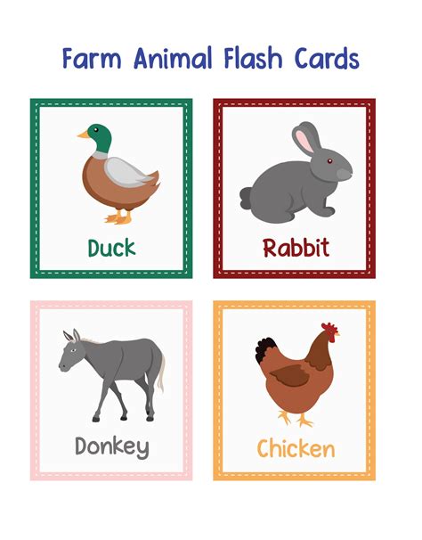 Printable Animal Flash Cards - Printable Templates