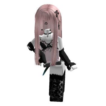 Emo Roblox Avatar with Hello Kitty iPhone Wallpaper