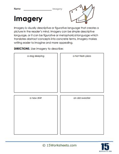 Imagery Worksheets - 15 Worksheets.com