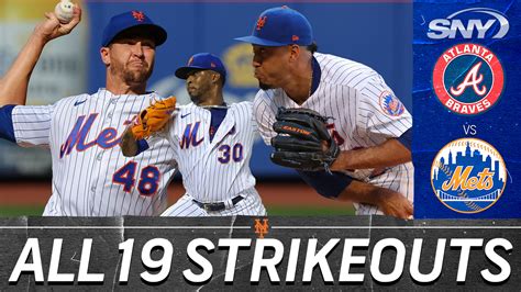 All 19 strikeouts by Jacob deGrom, Joely Rodríguez, and Edwin Diaz in ...