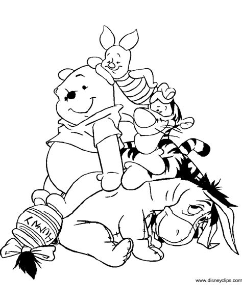 Winnie the Pooh & Friends Printable Coloring Pages 4 | Disney ... | Disney coloring pages ...