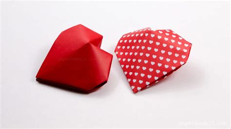 Origami 3D Puffy Heart Instructions - Paper Kawaii
