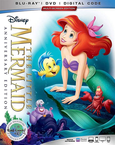 The Little Mermaid: Anniversary Edition (Blu-Ray + DVD + Digital HD ...