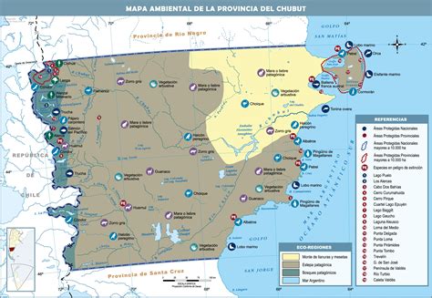 Chubut - Environmental map of the Province of Chubut | Gifex