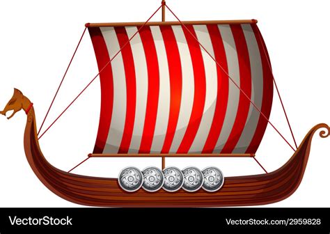 Viking ship Royalty Free Vector Image - VectorStock