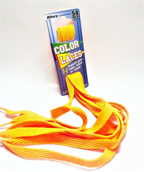 Allary Color Laces, 54 Inch Flat Athletic Shoe Laces, Orange 750557009536 | eBay