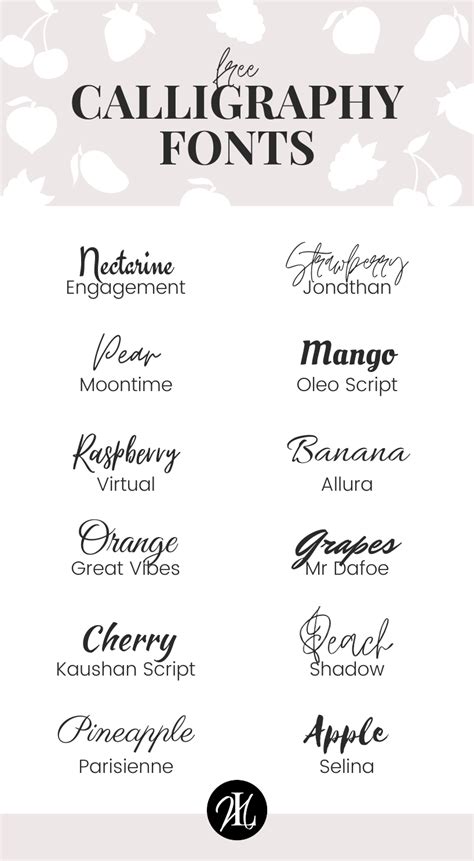 Calligraphy Fonts